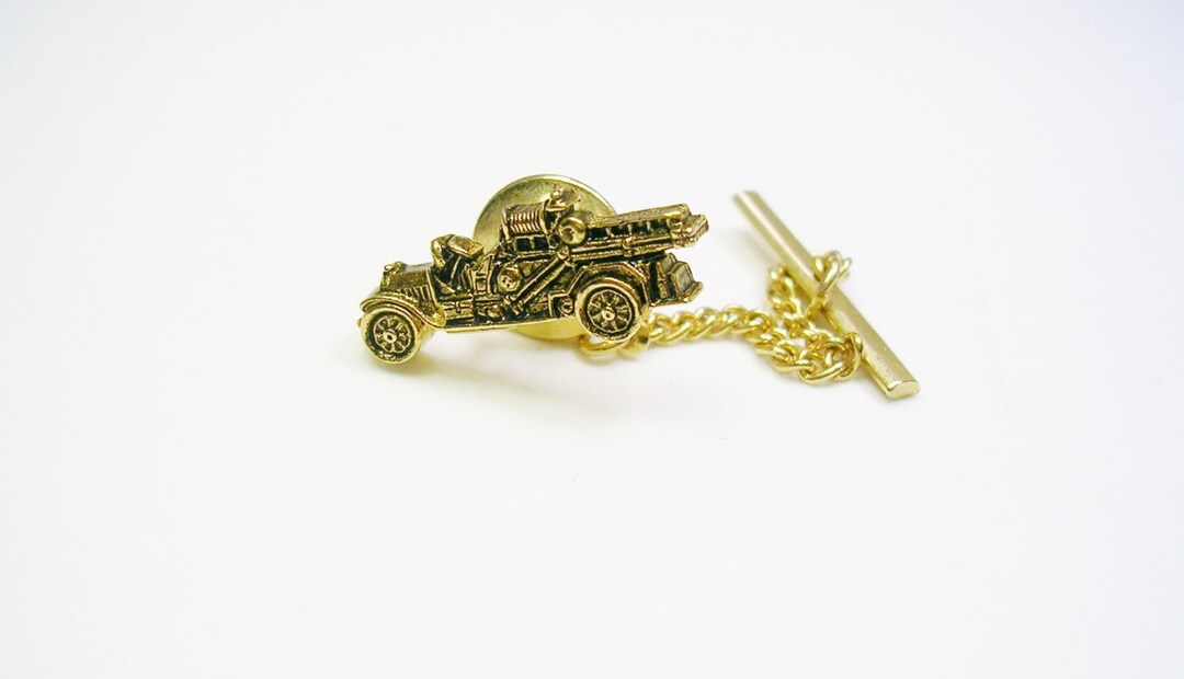 Vintage Tie Tack Designer Tie Pin With Chain Sarah Coventry Etsy