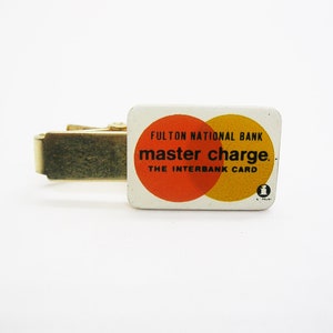 Tie Clip Master Charge La tarjeta interbancaria Tie Bar vintage Ropa formal