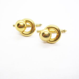 Vintage Shirt Studs Collar Buttons Set of 2 with Spring Shanks
