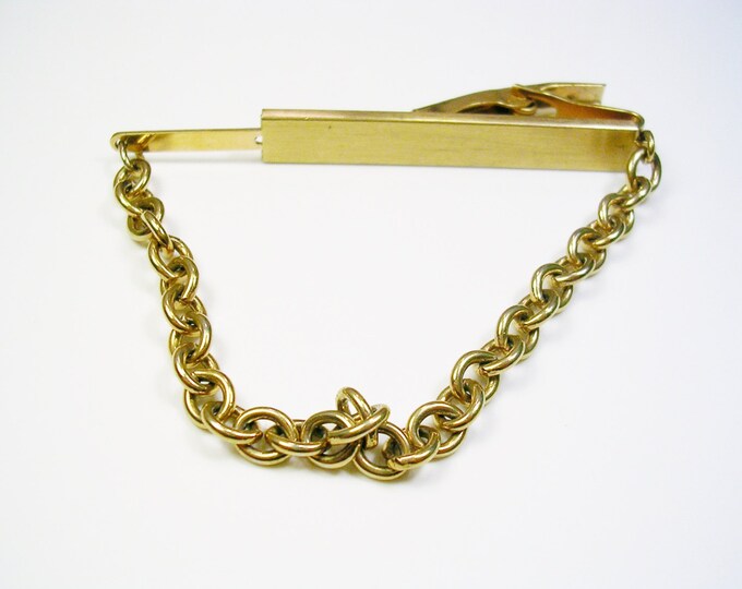Vintage Sarah Coventry Tie Chain Tie Clip With Chain Men's Jewelry
