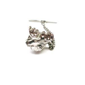 Vintage Loyal Order of Moose Tie Tack: Silver Tone Formal Jewelry