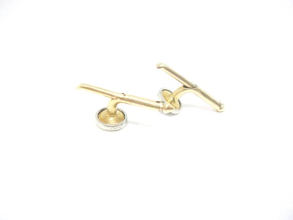 Tuxedo Studs Vest Buttons Set of 2 gold plate Men… - image 3
