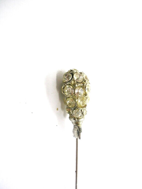 Mid Century Antique Rhinestone Hair Pin Seven mid century rhinestone hair clip accessories doll size  main image 2