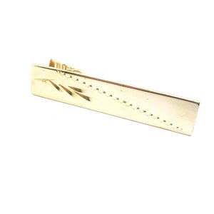 Tie Clip Tie Bar classic vintage Necktie Accessory hand engraved