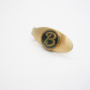 Inicial B Tie Clip pequeño vintage Cursiva Letra b Corbata Bar Cocodrilo Cierre Corbata Accesorio Ropa Formal Hombre Joyería de Boda