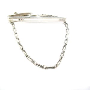Tie Clip with Chain vintage Hickok USA Mid Century Modern Necktie Accessory Formal Wear