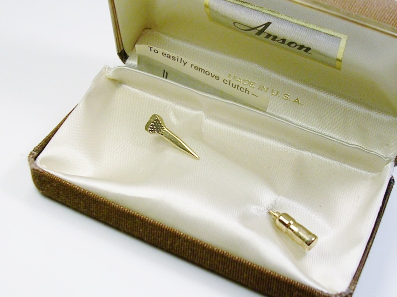 Anson Stick Pin Golfer Gift made in USA vintage Reverse Pin Man Accessory