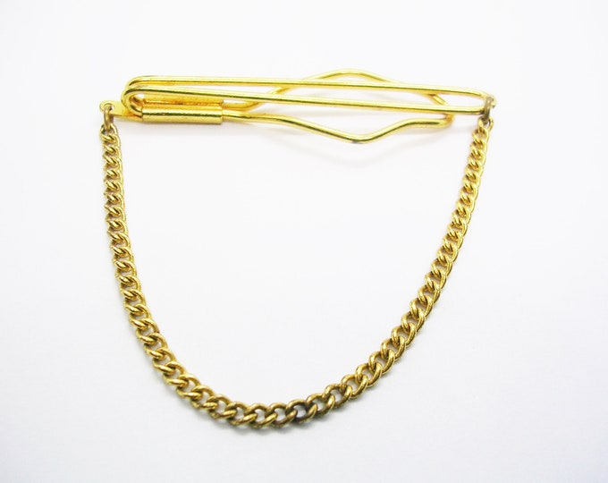 Classic Vintage Tie Chain Tie Clip With Chain Formal Necktie Accessory