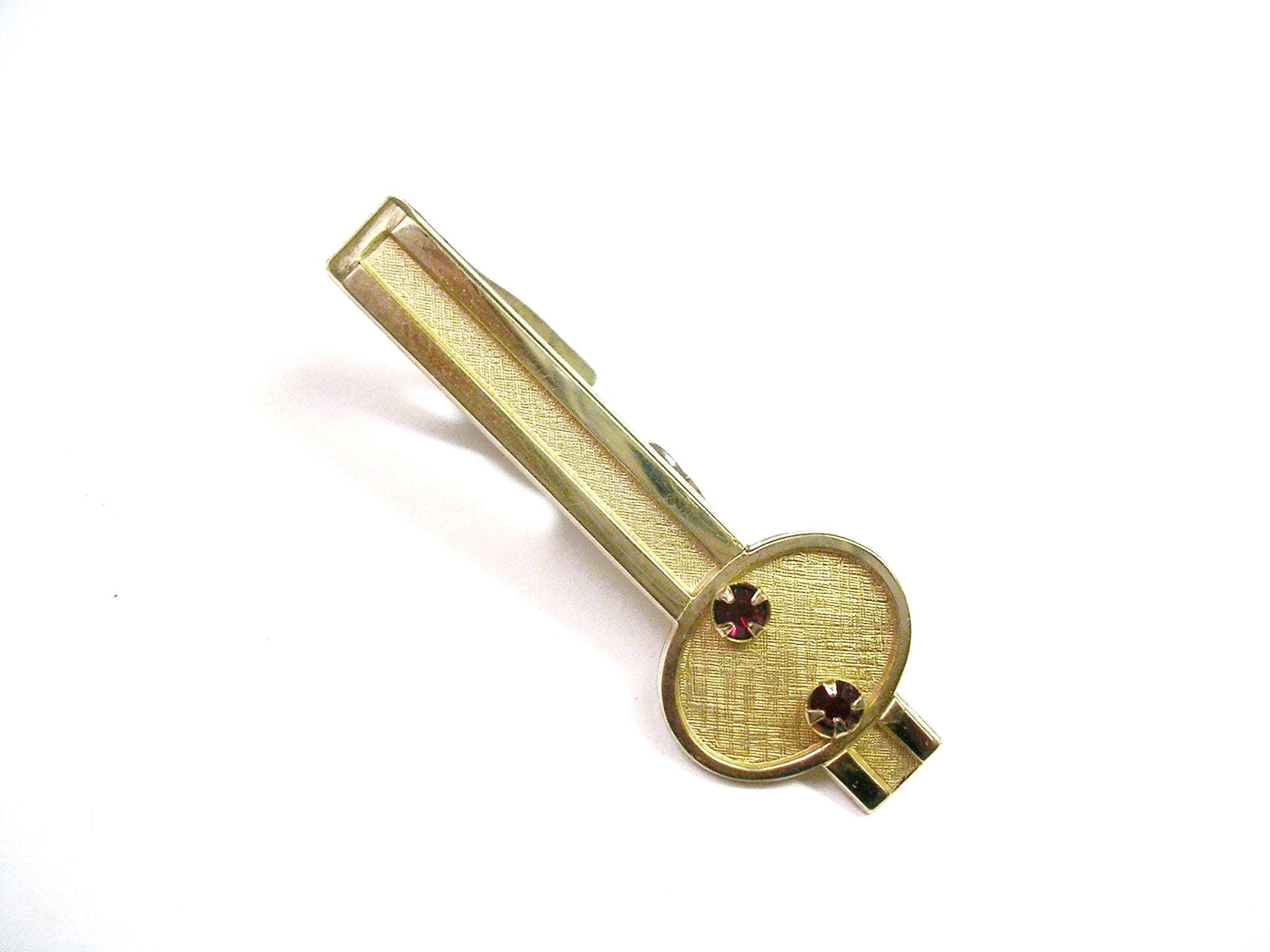 FOSTER Sterling Silver Vintage Foster ID Tie Clip Ornate  Vintage Foster jewelry tie clip main image 1