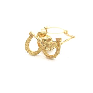 Vintage Elephant Tie Tack Animal tie Pin with chain necktie Accessory formal Wear Dad Groom Gift