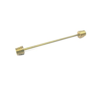 Vintage Collar Bar Pin Dumbbell Ends Brass classic Mid Century Formal  Wear