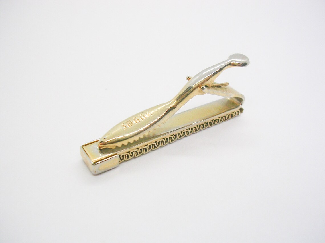 Vintage SWANK Tie Clip Alligator Clasp Tie Bar Formal Occasion Etsy