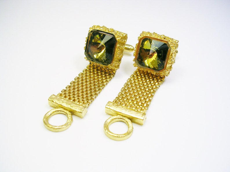 Vintage DANTE Cuff Links Mesh Wrap over the cuff Style Cufflinks Men Wedding Jewelry Formal Wear