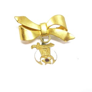 Freemason Auxiliary Bow Pin Scimitar Shriners vintage masonic Jewelry