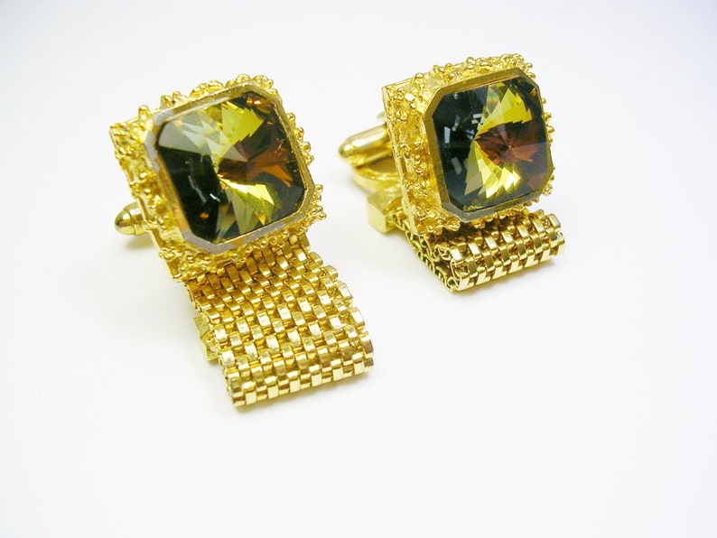 Vintage DANTE Cuff Links Mesh Wrap over the cuff Style Cufflinks Men Wedding Jewelry Formal Wear