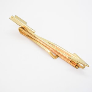 Tie Clip Mid Century Arrow Cravat Holder Tie Bar Formal Wear Man Jewelry Necktie Accessory
