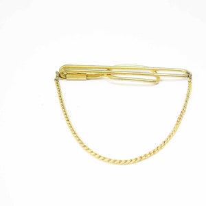 Tie Chain simple gold tone vintage Swank Men Formal Suit Wedding Accessory