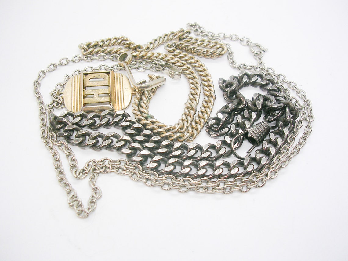 Vintage Pocket Watch Chains for parts or repair Etsy