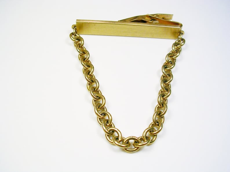 Vintage Sarah Coventry Tie Chain Tie Clip Men/'s Jewelry Formal Wear Wedding Groom Black Tie Event Groomsmen Gentleman Gift