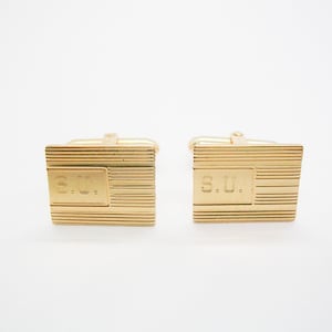Christian Dior Cufflinks Initials SU Designer Cuff Links Formal Wear Formal Wear Men Wedding Jewelry