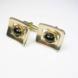 Cufflinks black Onyx Men's Vintage Shields Cuff Links Formal Occasion Shirt Accessory Groomsmen Gift Wedding Jewellery