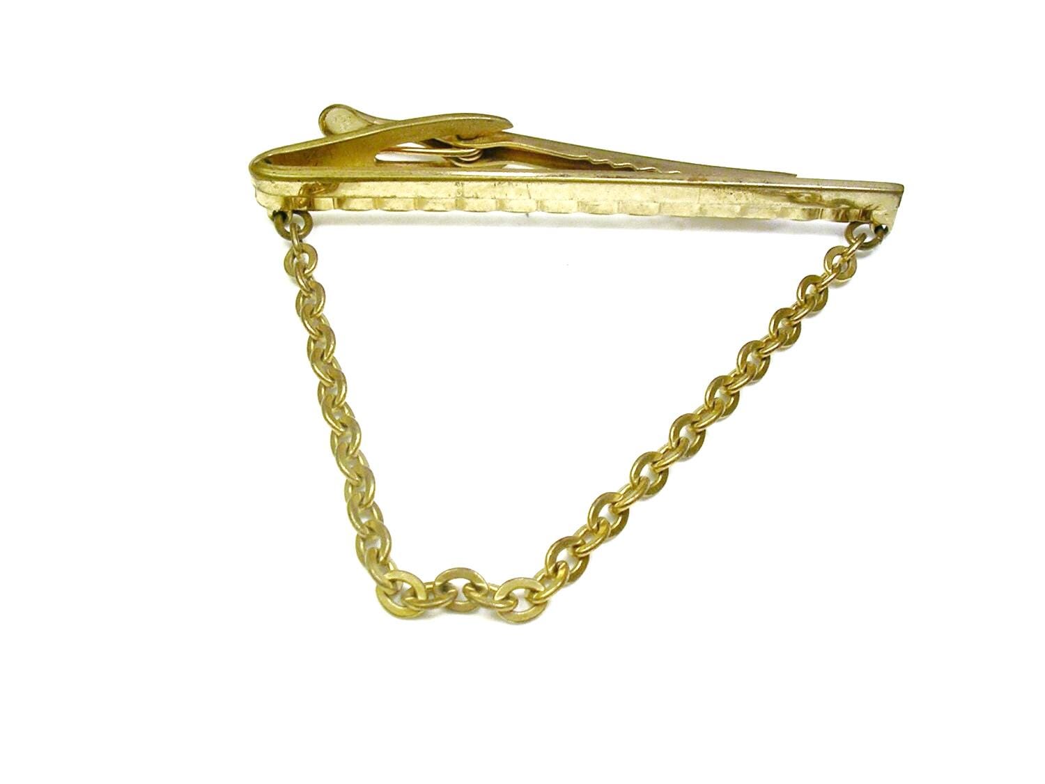 Vintage HICKOK Tie Clip With Chain: Mid-century Tie Bar - Etsy