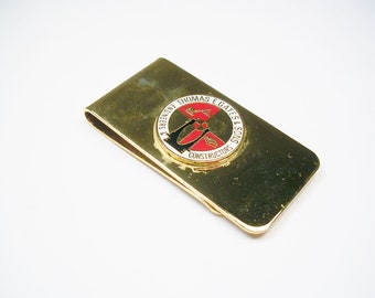 VINTAGE MONEY CLIP Thomas E Gates Engineers and Constructions made in Japan Money Holder Wallet