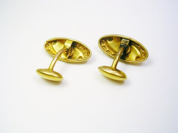 Antique Victorian Cufflinks 10 karat solid gold i… - image 3