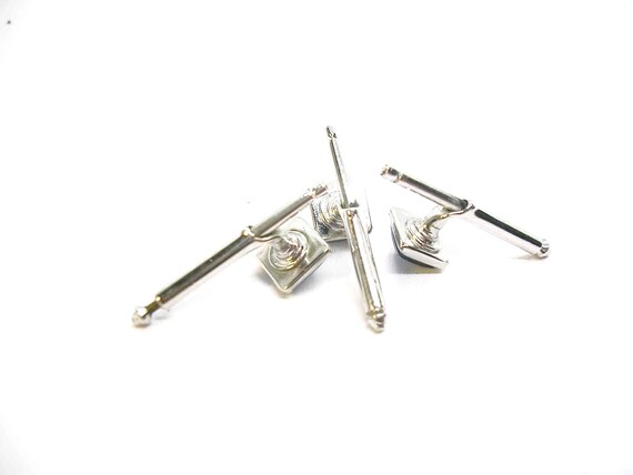 Vintage Hematite Tuxedo Studs: Men's Formal Wear … - image 3