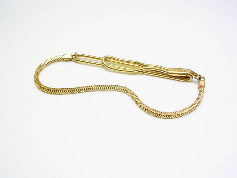 Vintage Tie Chain simple Design Tie Slide Tie Clip Tie Accessory Formal Wear Men Wedding Jewelry Tie Bar Best Man SWANK