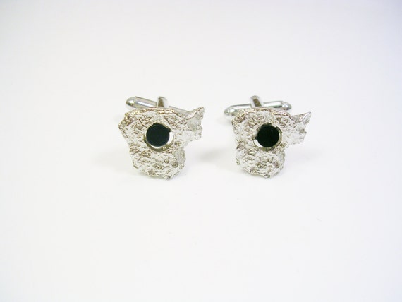 Vintage Cufflinks DANTE Cuff Links genuine Austrian Crystal Watermelon Design 1970/'s Shirt Accessory Formal Wear