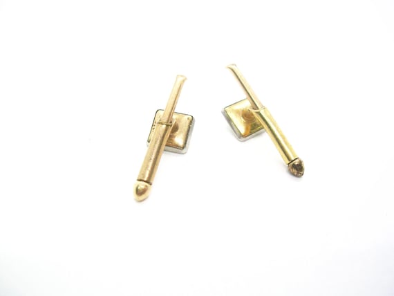 Tuxedo Studs Collar Buttons Set of 2 Mother of Pe… - image 2