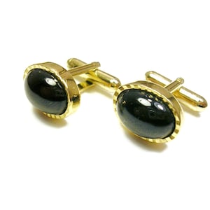 Vintage Cufflinks red Glass Cabochon Formal Wear Man Wedding Jewelry Shirt Accessory Groom Gift