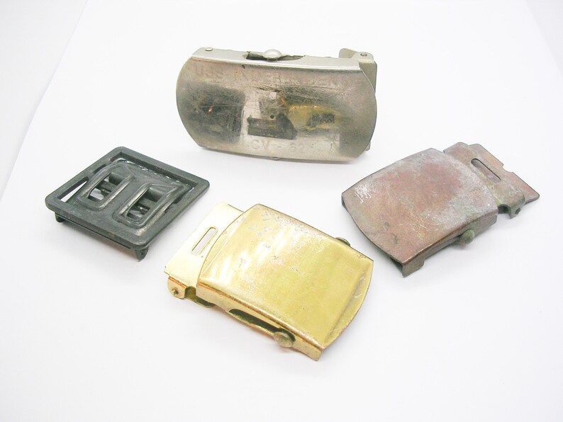 Vintage Military Belt Buckles Lot of 4