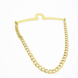 Vintage Tie Chain over button Style gold tone Formal Necktie Accessory Man Wedding