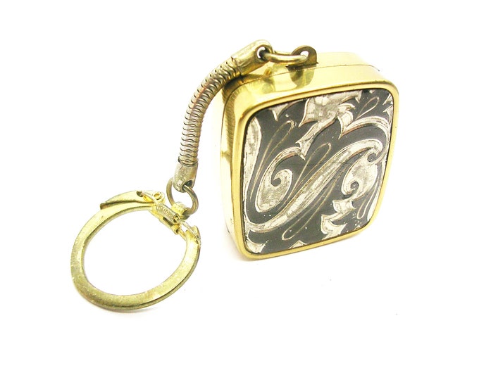 Vintage Sankyo Music Box Keychain Etched Working Clover Hallmark Etsy