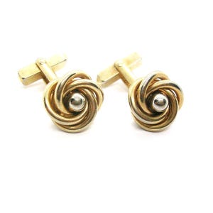 Wedding Cufflinks Love Knot Swank Mid Century Modern Men&#39;s Shirt Accessory Formal Wear