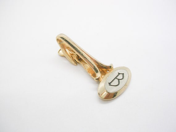 Tie Clip Initial B vintage Monogram B Tie Bar HIC… - image 1