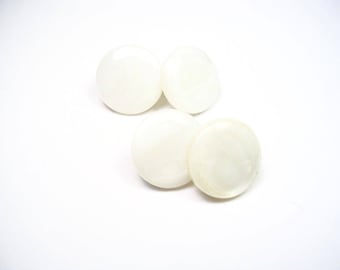 Vintage MOTHER OF PEARL Cuff Links double sided cufflinks new old stock excellent condition formal wear men's wedding jewelry groomsmen gift