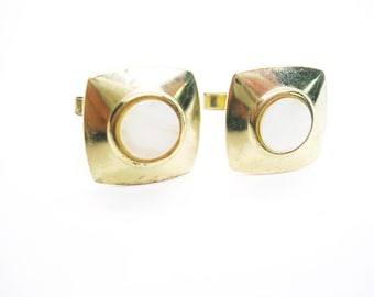 Boutons De Manchette En Nacre Line Plate Homme en Blanc | FR