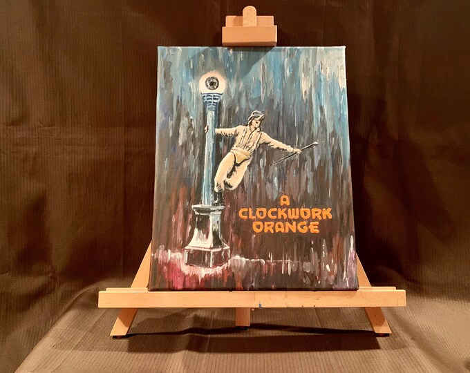 A CLOCKWORK ORANGE Hand Painted Acrylic on Stretched Canvas 12 X 14 Etsy