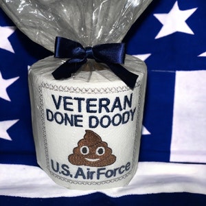 Embroidered Air Force Retirement Toilet Paper: Novelty Gag Gift