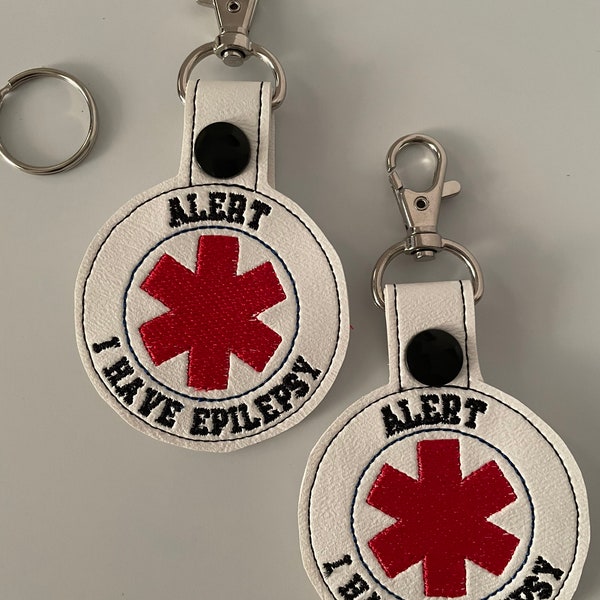 Medical Alert Epilepsy Keychain, Medical ID, Medical Alert, Backpack Awareness