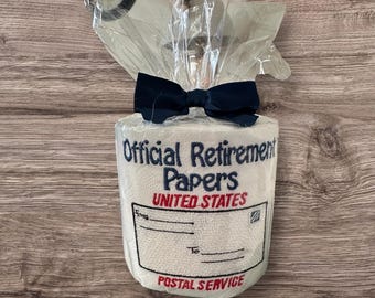 Postal Workers unique Retirement  Gift: Novelty Retirement Papers
