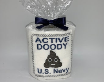Embroidered Toilet Paper: Funny Navy Gift