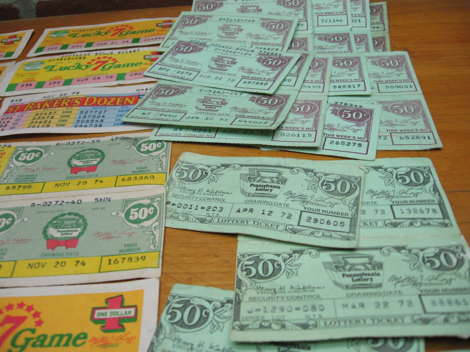 42 vintage pennsylvania lottery tickets pa 1972 1973 1974 72 Etsy