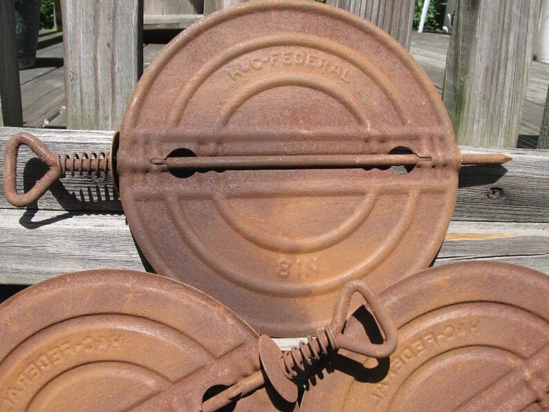 3 metal dampers 8 in coal wood stove vintage old federal lot Etsy