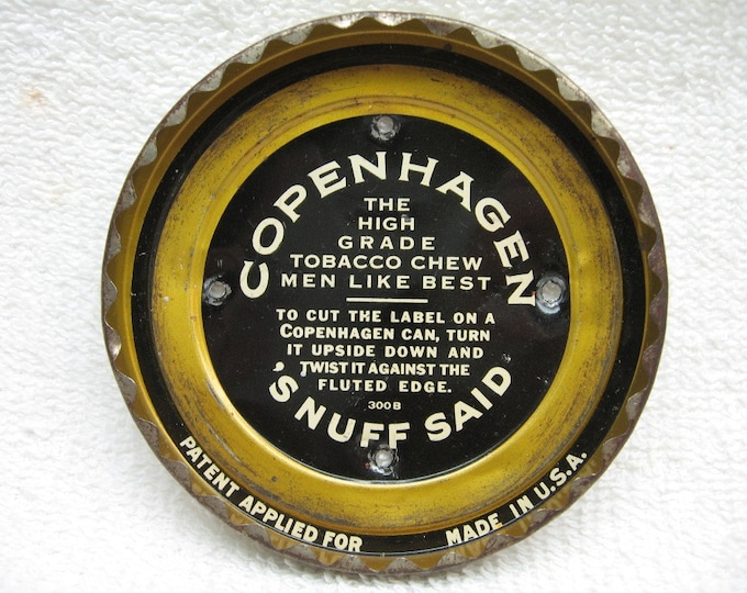 Copenhagen Snuff Can Opener Wall Mount Tobacco Advertising Vintage Etsy