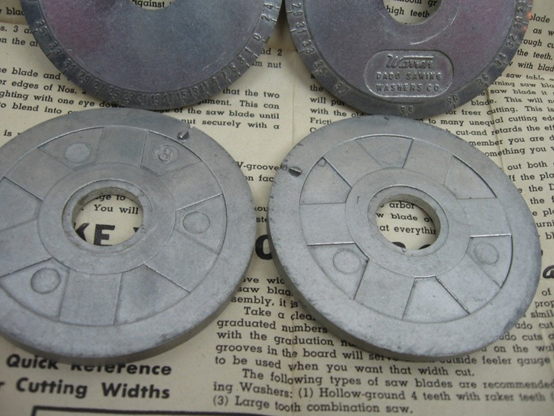 Warren dado circular sawing washers saw 5/8 arbor vintage Etsy