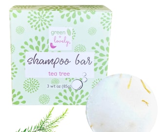 Tea Tree Shampoo Bar /// Solid Shampoo, Argan Oil, SLS + Paraben Free, Eco Friendly Shampoo for Hair, Sensitive Skin, Gift for Women.
